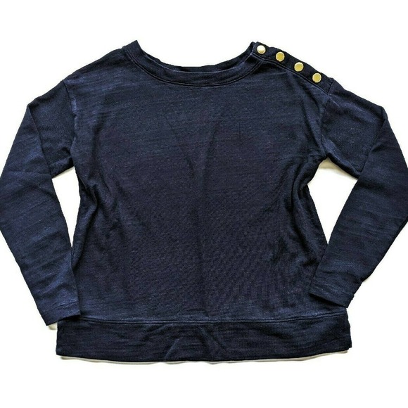 Loft XS Like New Gold Button Top - Picture 1 of 5